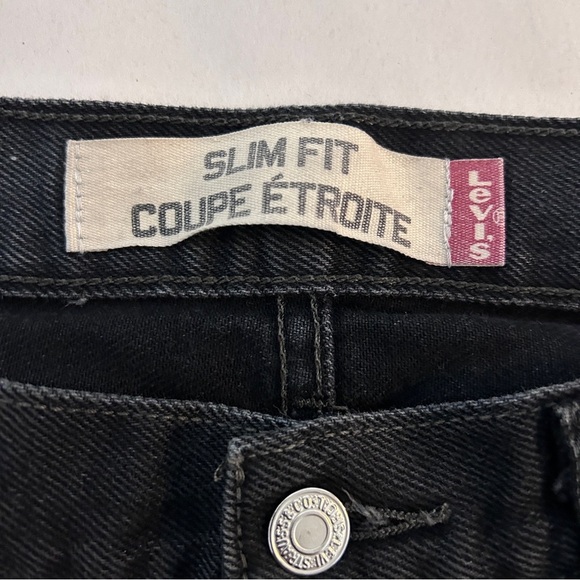 Levi’s Men's Black Denim Jeans Slim fit Size 36x30  casual school fall - Picture 4 of 10